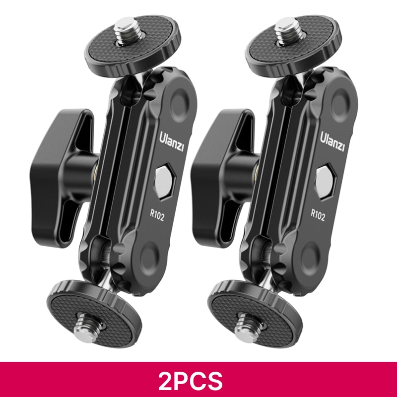 Selens Metal Clamp Clip Holder – 1/4" Screw For Light Stand, Reflector, Camera Flash – Black
